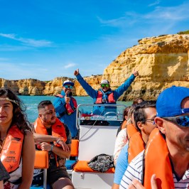 a group of people swimming in the water