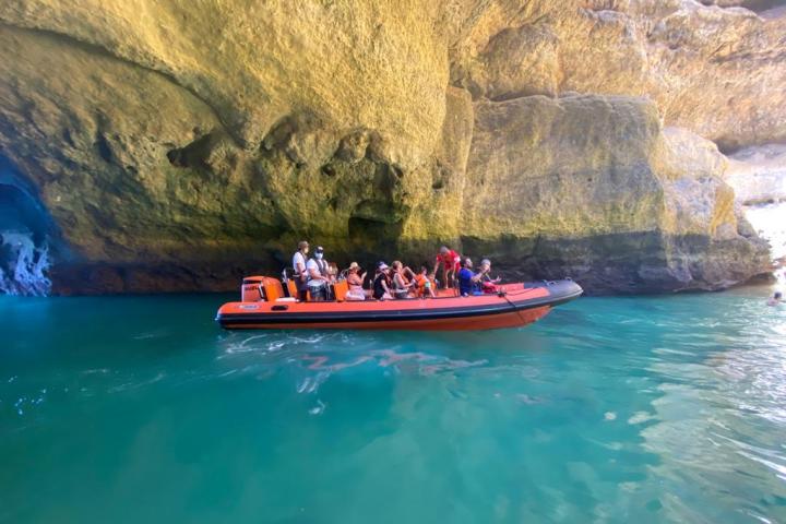 a small boat in a body of water